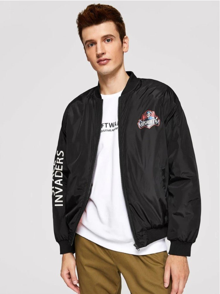 Men letter print jacket hotsell