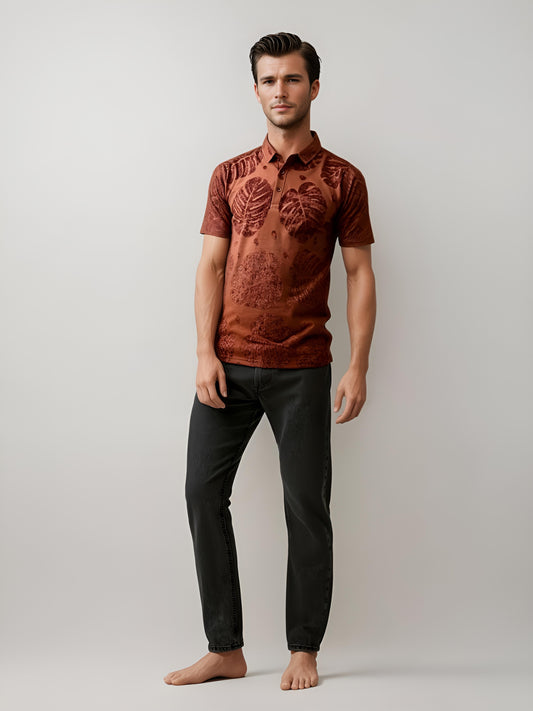 Maroon Urban Jungle Polo