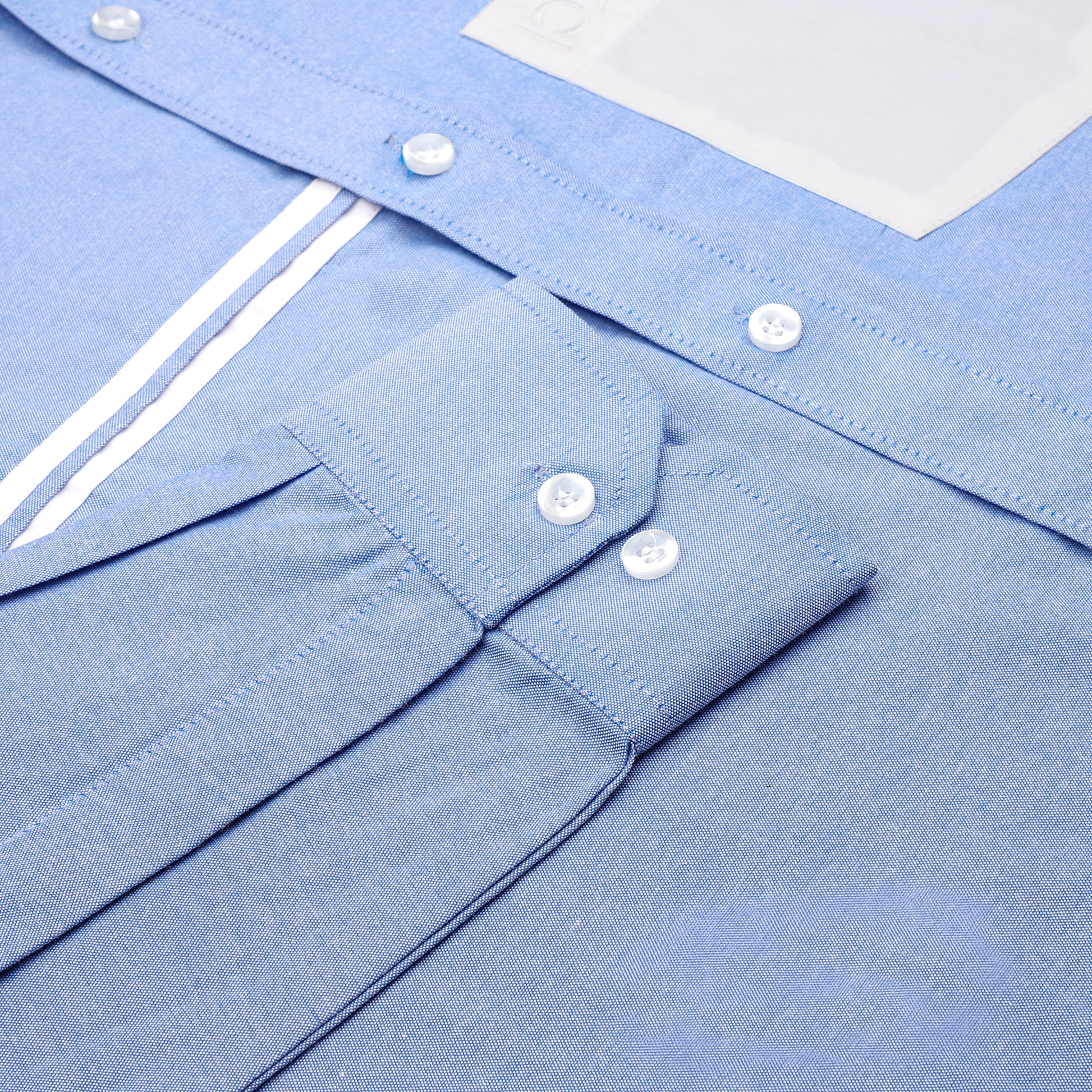 Skylight Blue White Pocket Cotton Shirt