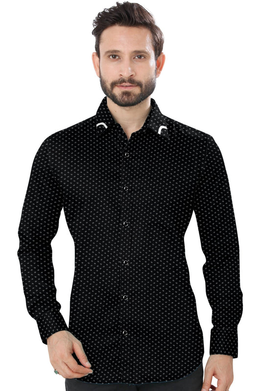 Black Pearl Cotton Shirt- styleflea