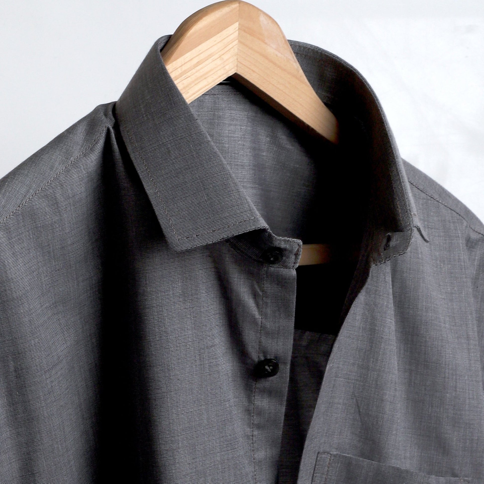 Charcoal Cotton Shirt - styleflea