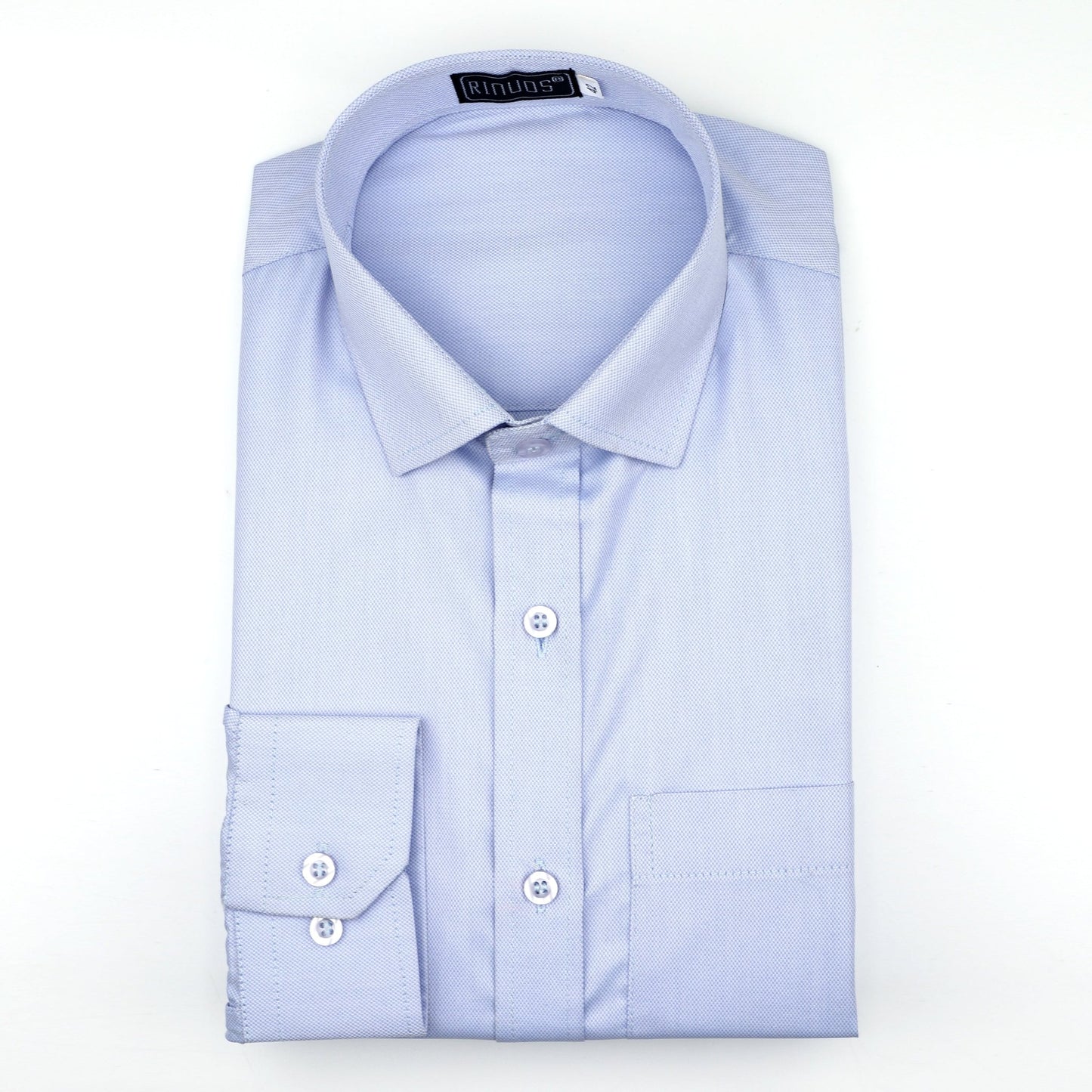 Classic Blue Cotton Shirt - styleflea