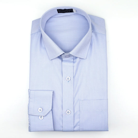 Classic Blue Cotton Shirt - styleflea