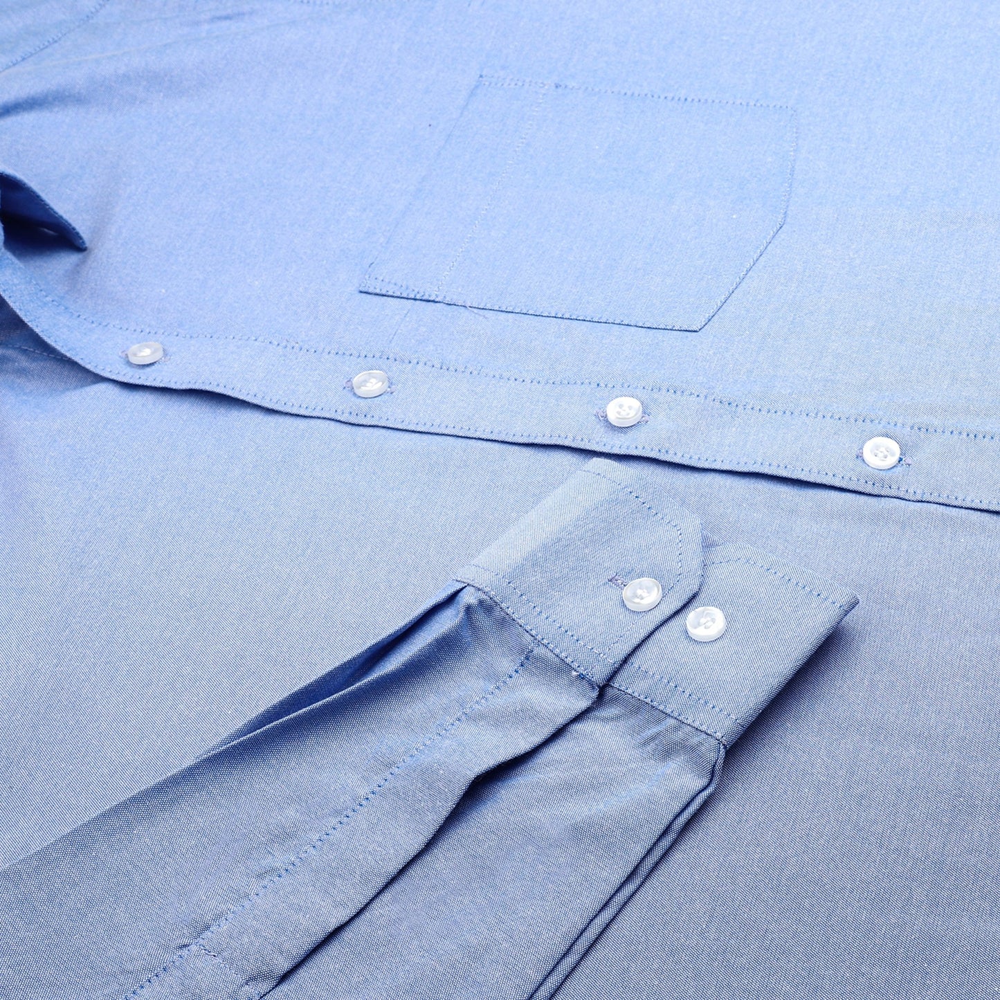 Classic Blue Cotton Shirt - styleflea