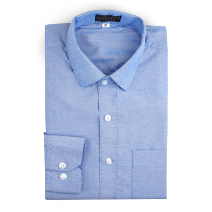 Classic Blue Cotton Shirt - styleflea