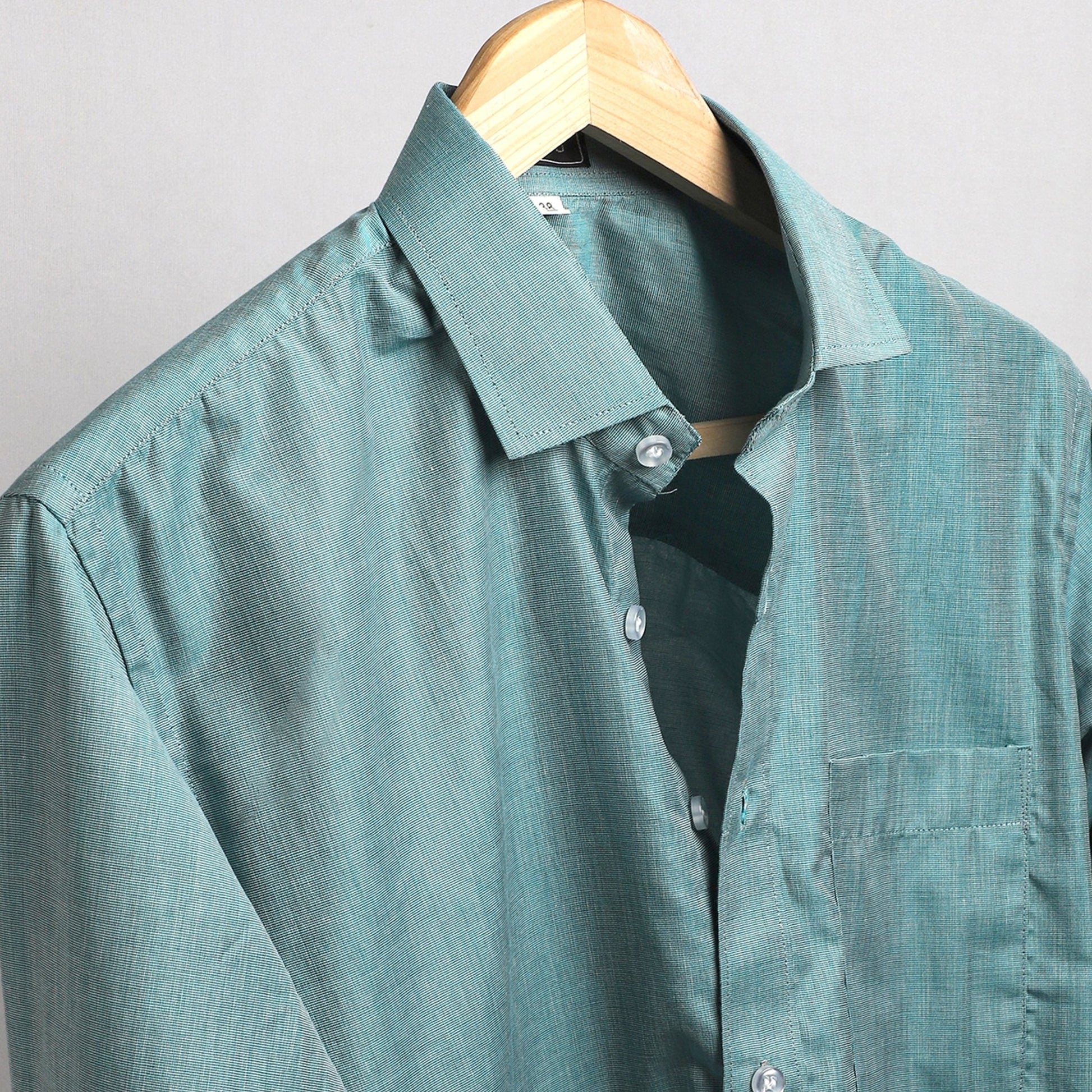 Forest Green Cotton Shirt - styleflea