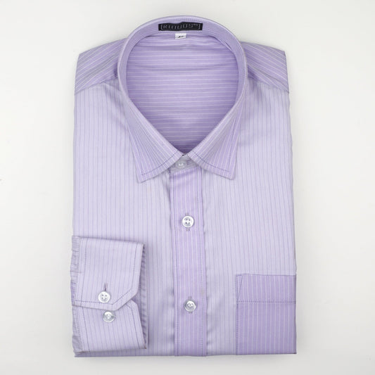 Lavender Stripe Cotton Shirt - styleflea