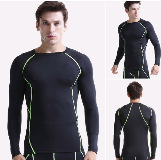 Long Sleeve High Elastic Quick Dry Running Set - styleflea