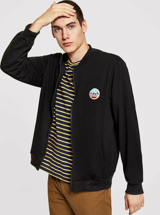 Men Zip Up Pocket Letter Jacket - styleflea