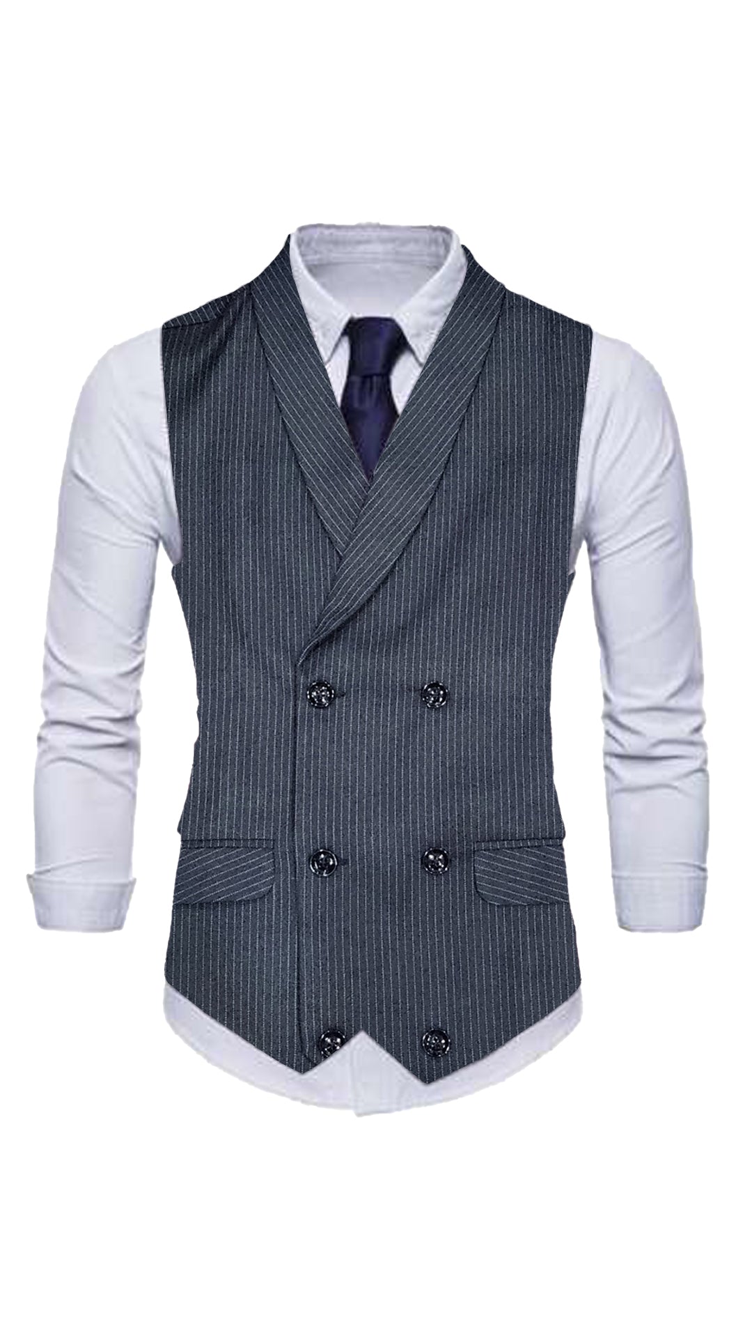 Men’s Charcoal Business Attire Waistcoat - styleflea