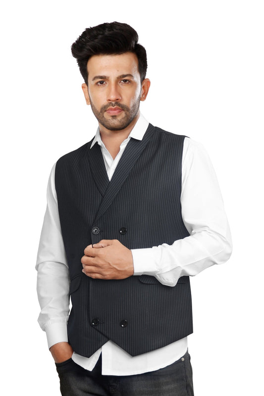 Men’s Charcoal Business Attire Waistcoat - styleflea