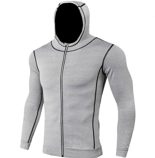 Men’s Hooded High-Neck Zip-Front Jacket - styleflea