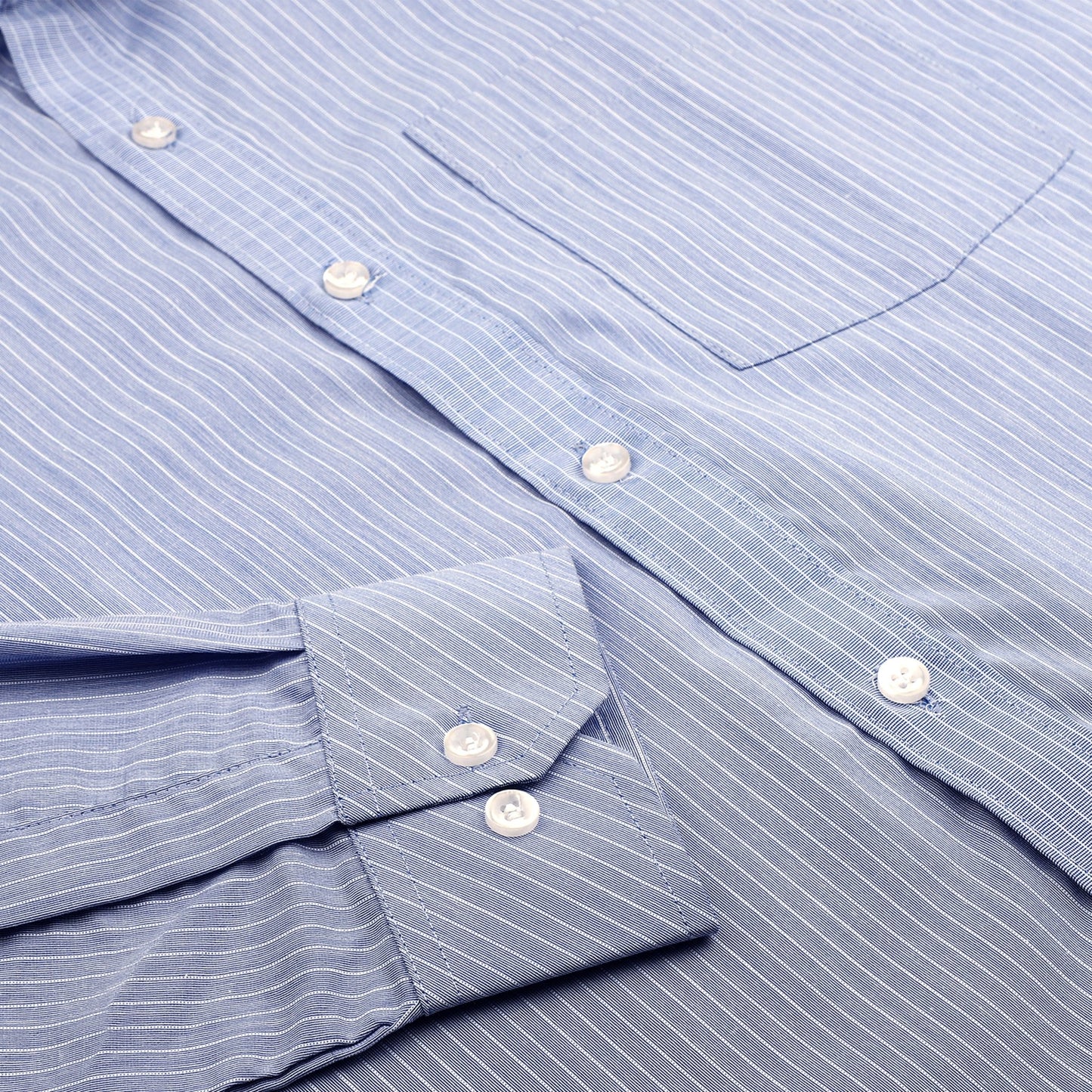 Prestige Blue Striped Cotton Shirt - styleflea