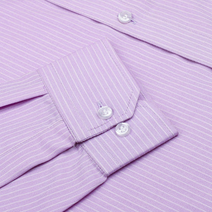 Purple Checkered Cotton Shirt - styleflea