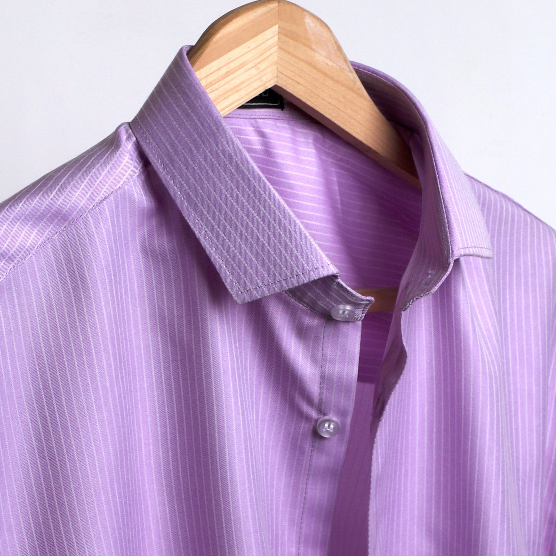 Purple Checkered Cotton Shirt - styleflea