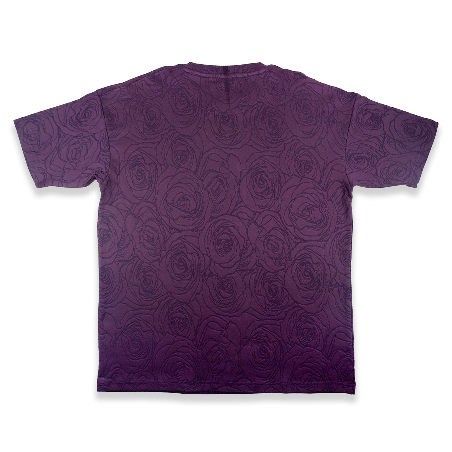 Purple Rose Embossed Drop Shoulder T-Shirt